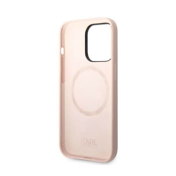 Karl Lagerfeld flydende silikone Karl & Choupette MagSafe - iPhone 14 Pro etui (Pink)