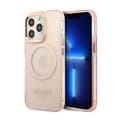 Miniatyrbillede 1 af 8: Guess Gold Outline Translucent MagSafe - iPhone 13 Pro-cover (Pink)