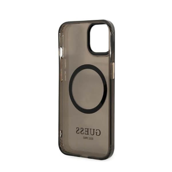 Guess Gold Outline Translucent MagSafe - iPhone 13-fodral (svart)