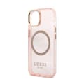 Miniatyrbillede 6 af 8: Guess Gold Outline Translucent MagSafe - iPhone 13 cover (pink)