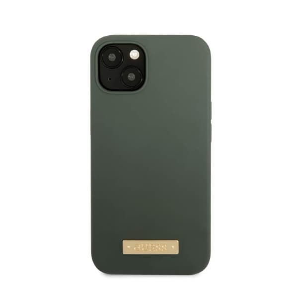 Guess Silikone Logo Plade MagSafe - iPhone 13 etui (grøn)