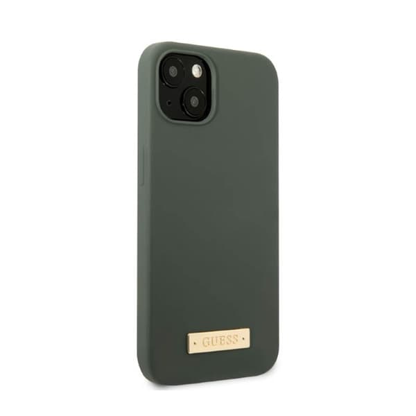 Guess Silikone Logo Plade MagSafe - iPhone 13 etui (grøn)