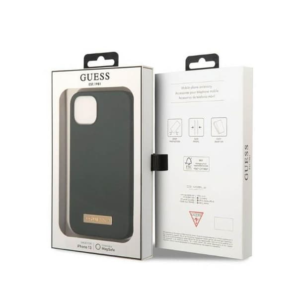 Guess Silikone Logo Plade MagSafe - iPhone 13 etui (grøn)