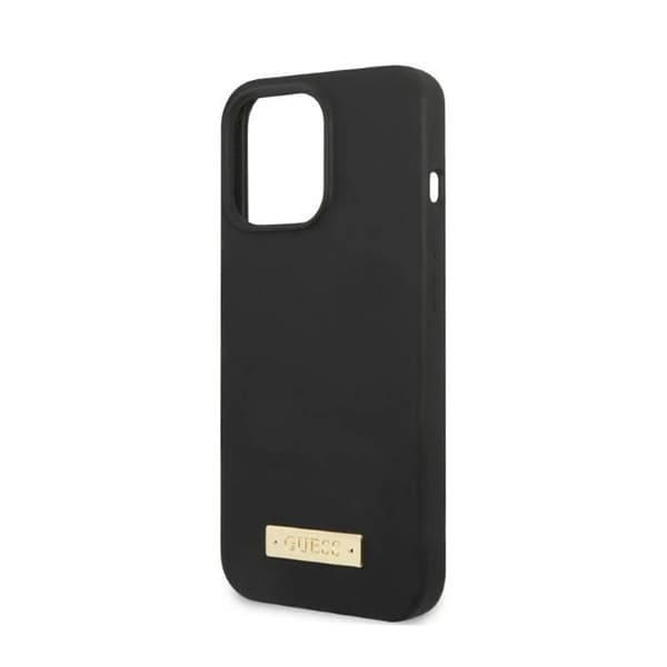 Guess Silikone Logo Plade MagSafe - iPhone 13 Pro Max etui (sort)