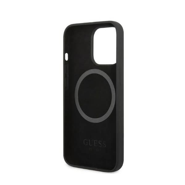 Guess Silikone Logo Plade MagSafe - iPhone 13 Pro Max etui (sort)