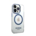Miniatyrbillede 4 af 8: Guess Metal Outline Magsafe - iPhone 14 Pro-cover (gennemsigtig / blå)