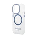 Miniatyrbillede 6 af 8: Guess Metal Outline Magsafe - iPhone 14 Pro-cover (gennemsigtig / blå)