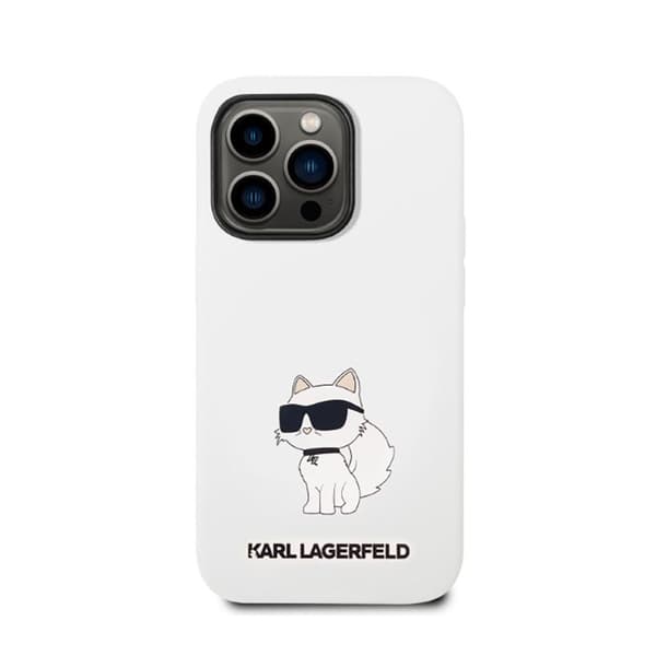 Karl Lagerfeld Silicone NFT Choupette - iPhone 14 Pro Max -kotelo (valkoinen)