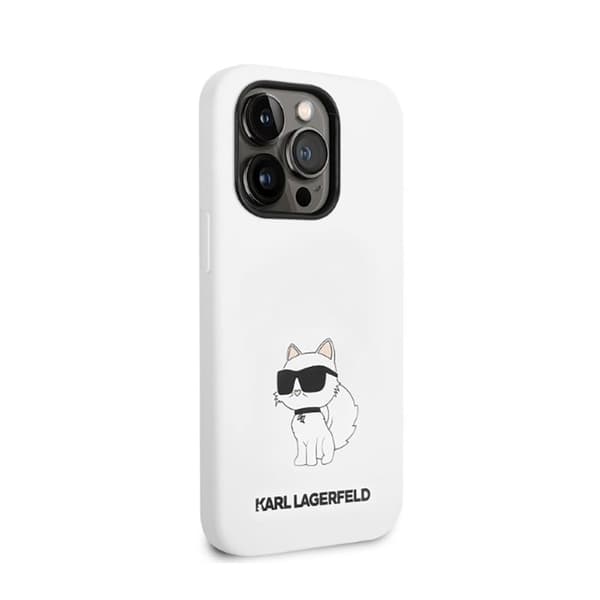 Karl Lagerfeld Silicone NFT Choupette - iPhone 14 Pro Max -kotelo (valkoinen)