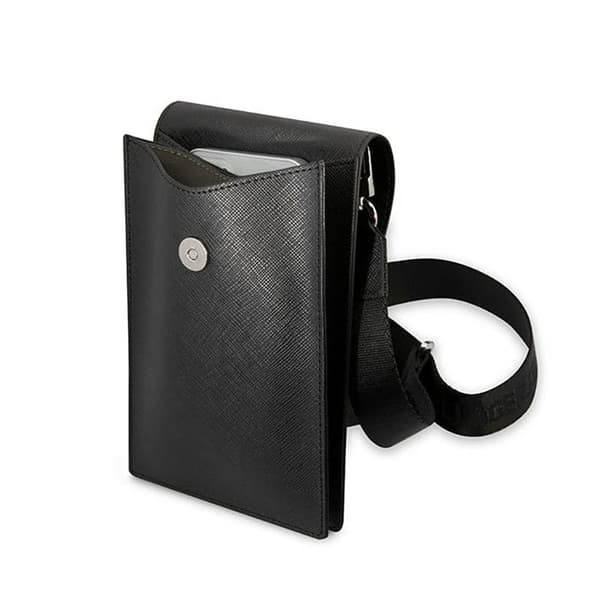 Karl Lagerfeld Embossed RSG Wallet Phone Bag - Smartphone och tillbehörsväska (svart)