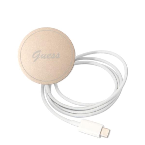 Guess Bundle Pack MagSafe 4G - MagSafe iPhone 14 Pro fodral + laddare set (svart/guld)