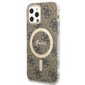 Miniatyrbild 3 av 10: Guess Bundle Pack MagSafe 4G - MagSafe fodral + laddare iPhone 12 / iPhone 12 Pro (brun/guld)