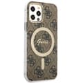 Miniatyrbild 5 av 10: Guess Bundle Pack MagSafe 4G - MagSafe fodral + laddare iPhone 12 / iPhone 12 Pro (brun/guld)