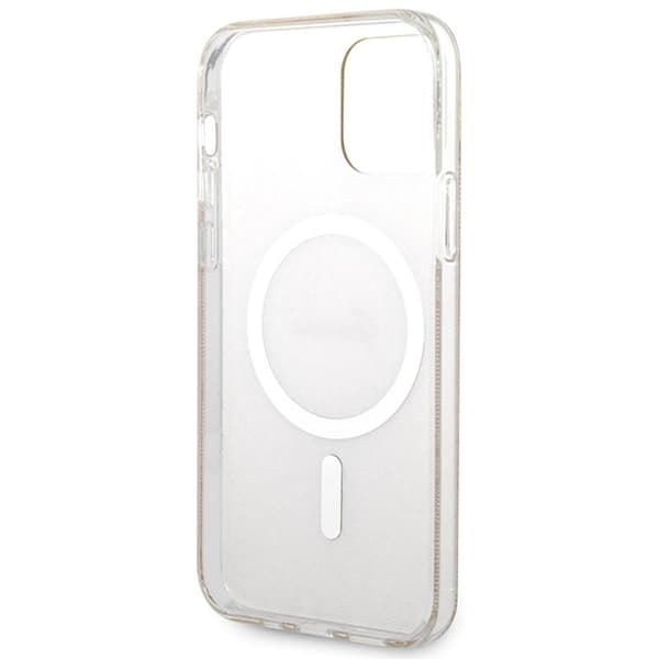 Guess Bundle Pack MagSafe 4G - MagSafe fodral + laddare iPhone 12 / iPhone 12 Pro (brun/guld)