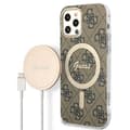 Miniatyrbild 1 av 10: Guess Bundle Pack MagSafe 4G - MagSafe fodral + laddare iPhone 12 / iPhone 12 Pro (brun/guld)