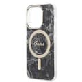 Pikkukuva 7 / 10: Guess Bundle Pack MagSafe IML Marble - MagSafe iPhone 14 Pro kotelo + laturisarja (musta/kulta)