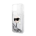 Miniatyrbillede 6 af 8: Karl Lagerfeld Liquid Glitter NFT Karls hoved - iPhone 14 Plus etui (sølv)