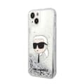Miniatyrbillede 2 af 8: Karl Lagerfeld Liquid Glitter NFT Karls hoved - iPhone 14 Plus etui (sølv)