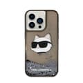 Miniatyrbillede 3 af 8: Karl Lagerfeld Liquid Glitter NFT Choupette Head - iPhone 14 Pro etui (sort)