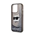 Miniatyrbillede 6 af 8: Karl Lagerfeld Liquid Glitter NFT Choupette Head - iPhone 14 Pro etui (sort)