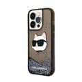 Miniatyrbillede 2 af 8: Karl Lagerfeld Liquid Glitter NFT Choupette Head - iPhone 14 Pro etui (sort)