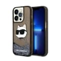 Miniatyrbillede 1 af 8: Karl Lagerfeld Liquid Glitter NFT Choupette Head - iPhone 14 Pro etui (sort)