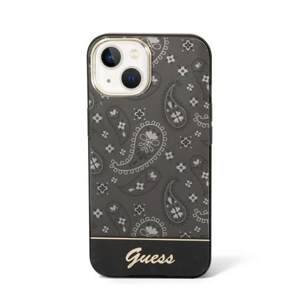 Guess Bandana Paisley - iPhone 14 Plus etui (sort)