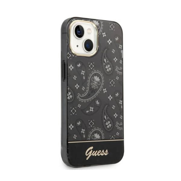 Guess Bandana Paisley - iPhone 14 Plus etui (sort)