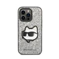 Miniatyrbillede 3 af 8: Karl Lagerfeld NFT Glitter Choupette Patch - iPhone 14 Pro etui (sølv)