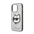 Miniatyrbillede 6 af 8: Karl Lagerfeld NFT Glitter Choupette Patch - iPhone 14 Pro etui (sølv)