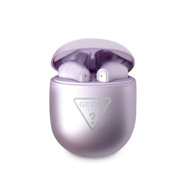 Guess Triangle Logo - TWS-kuulokkeet + telakointiasema (violetti)
