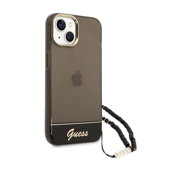 Guess Translucent Pearl Strap - iPhone 14 cover (sort)