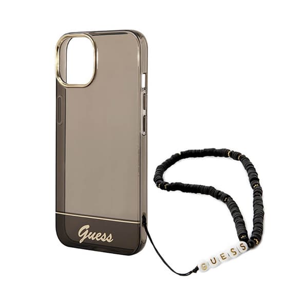 Guess Translucent Pearl Strap - iPhone 14 cover (sort)