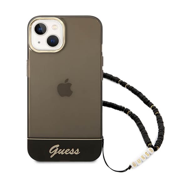 Guess Translucent Pearl Strap - iPhone 14 cover (sort)
