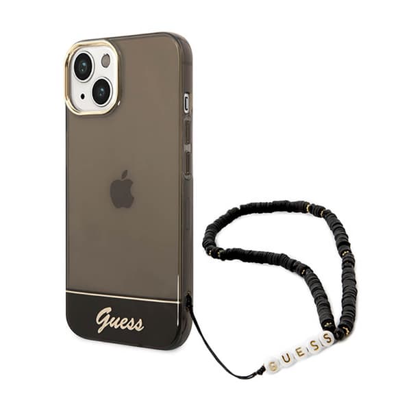 Guess Translucent Pearl Strap - iPhone 14 cover (sort)