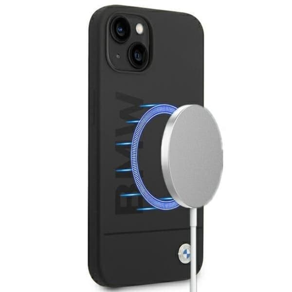 BMW Silikone Signature Logo Magsafe - iPhone 14 Plus etui (sort)