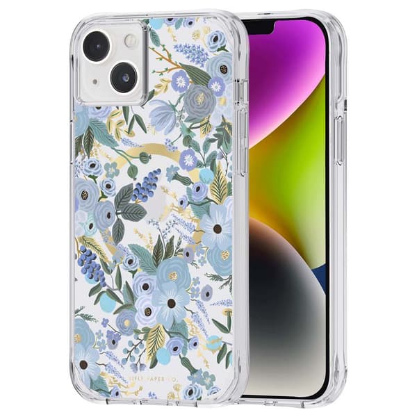 Rifle Paper Clear MagSafe - iPhone 14 Plus etui (Garden Party Blue)