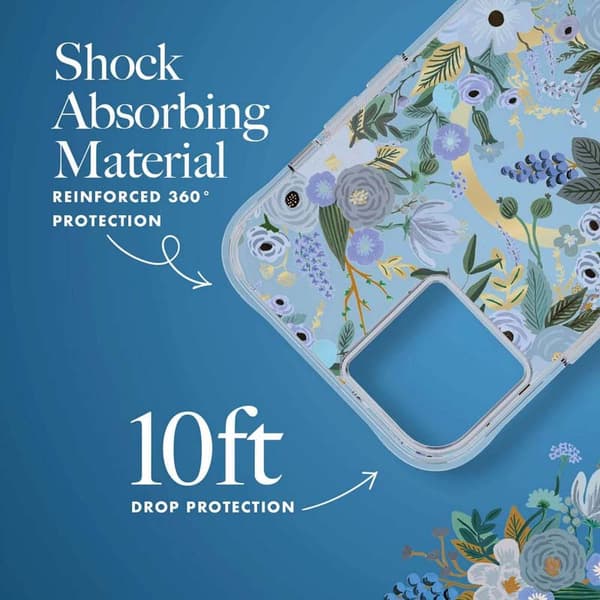 Rifle Paper Clear MagSafe - iPhone 14 Plus etui (Garden Party Blue)