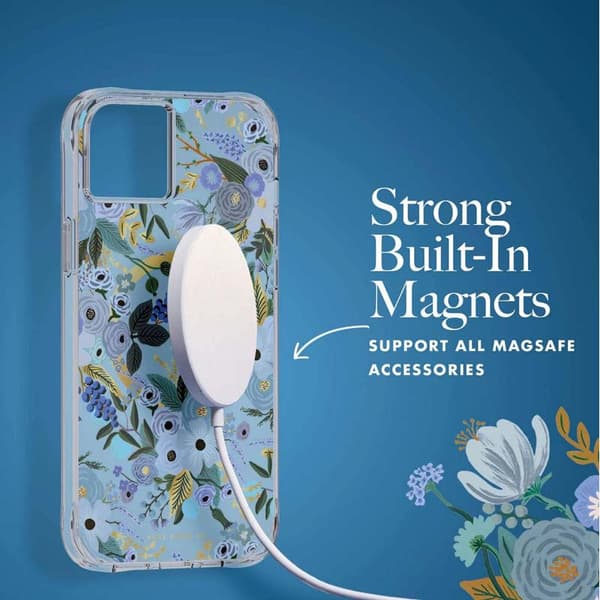 Rifle Paper Clear MagSafe - iPhone 14 Plus etui (Garden Party Blue)