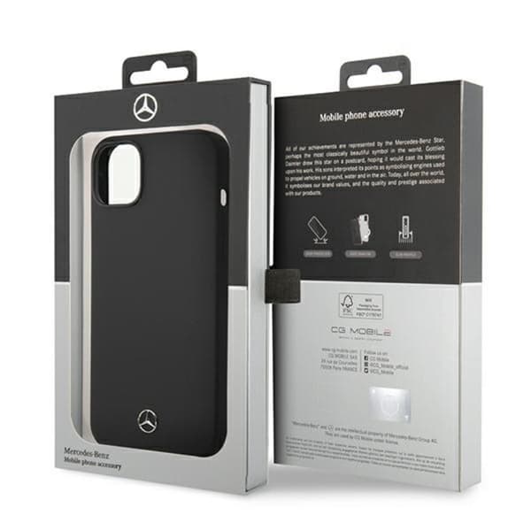 Mercedes Silicone Line - iPhone 14 Plus etui (sort)