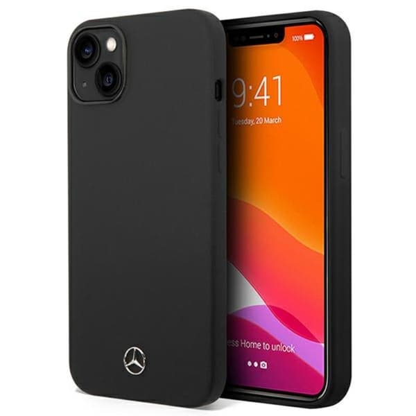 Mercedes Silicone Line - iPhone 14 Plus etui (sort)