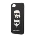 Miniatyrbild 6 av 8: Karl Lagerfeld Saffiano Karl & Choupette Heads - Fodral iPhone SE 2022 / SE 2020 / 8 / 7 (svart)