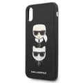 Miniatyrbild 3 av 7: Karl Lagerfeld Saffiano Karl & Choupette Heads - iPhone Xs / X-fodral (svart)