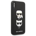 Miniatyrbild 5 av 7: Karl Lagerfeld Saffiano Karl & Choupette Heads - iPhone Xs / X-fodral (svart)