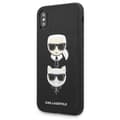 Miniatyrbild 2 av 7: Karl Lagerfeld Saffiano Karl & Choupette Heads - iPhone Xs / X-fodral (svart)
