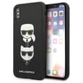 Miniatyrbild 1 av 7: Karl Lagerfeld Saffiano Karl & Choupette Heads - iPhone Xs / X-fodral (svart)