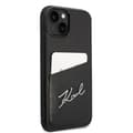Miniatyrbillede 4 af 8: Karl Lagerfeld Signature Logo Cardslot - iPhone 14 Plus etui (sort)