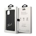 Miniatyrbillede 8 af 8: Karl Lagerfeld Signature Logo Cardslot - iPhone 14 Plus etui (sort)