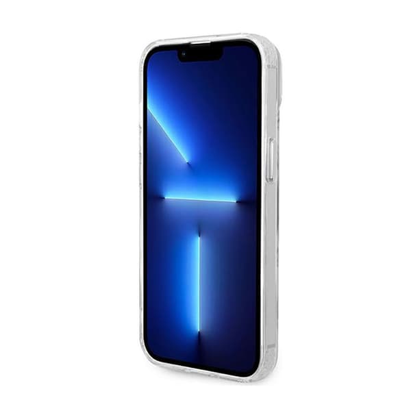 Guess Metal Outline MagSafe - iPhone 14 Plus-cover (klar/sølv)
