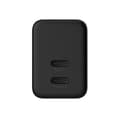 Miniatyrbillede 3 af 9: Crong Ultra Compact GaN - 2x USB-C 35W PD 3.0 vægoplader med PPS (sort)